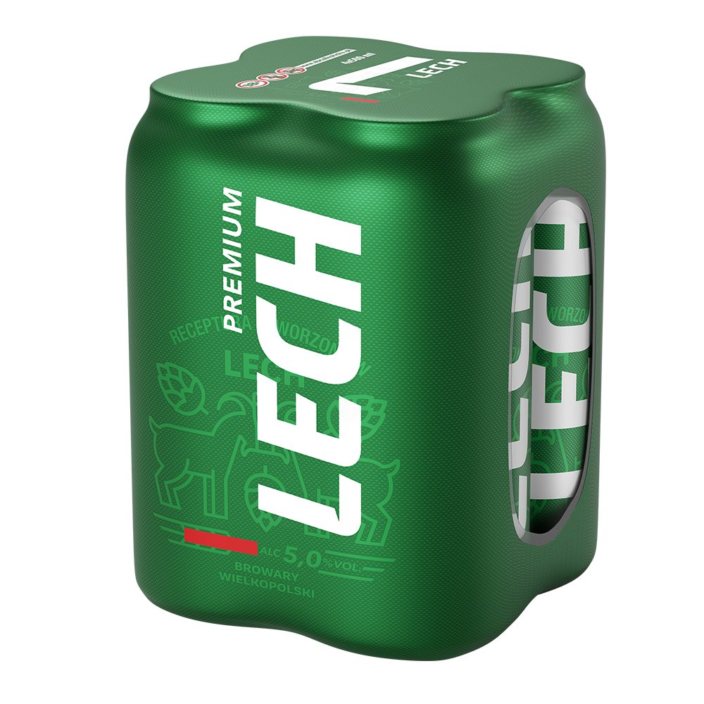 Piwo Lech Premium 5% 500 ml 4 -pak puszka DRS