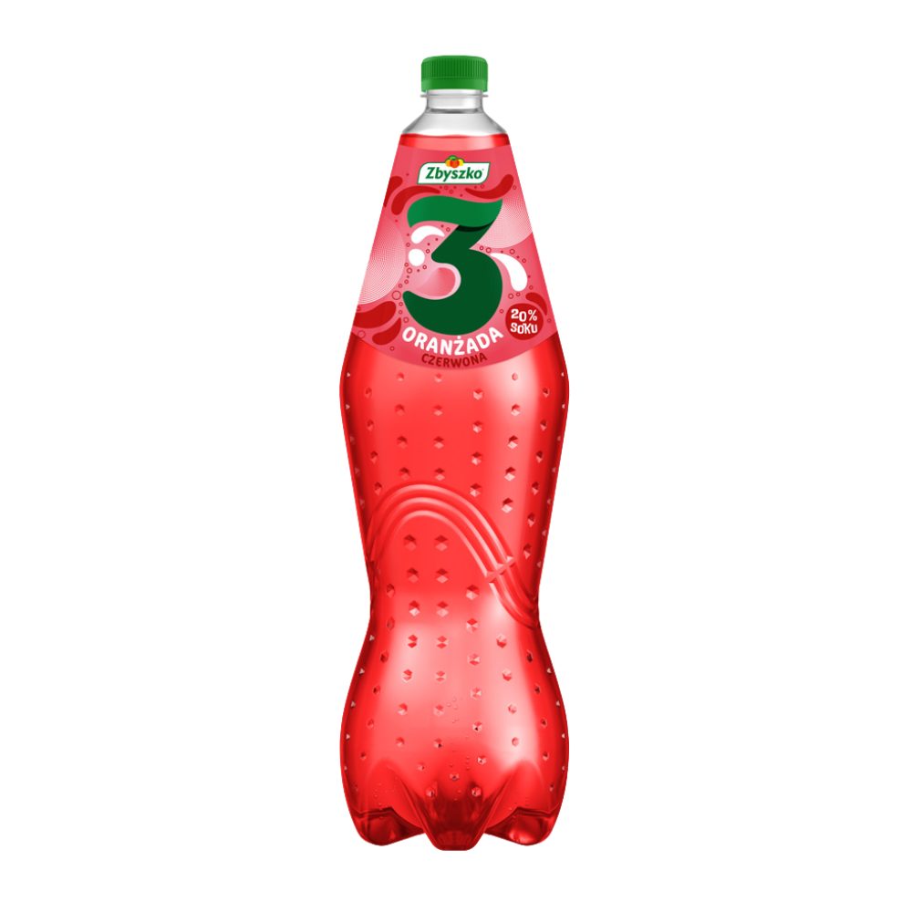 Napój Zbyszko 3 Oranżada Czerwona 1750 ml DRS