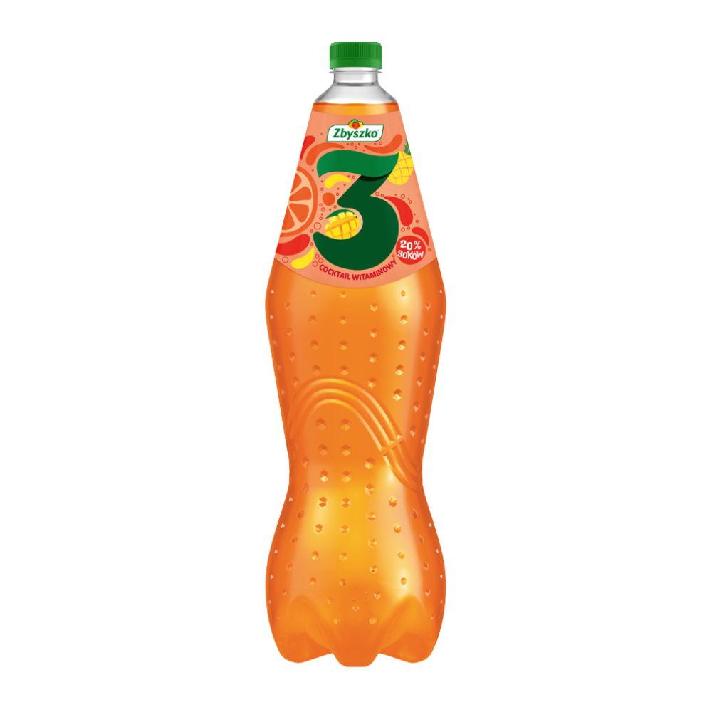 Napój Zbyszko 3 Cocktail witaminowy (20% soku) 1750 ml DRS
