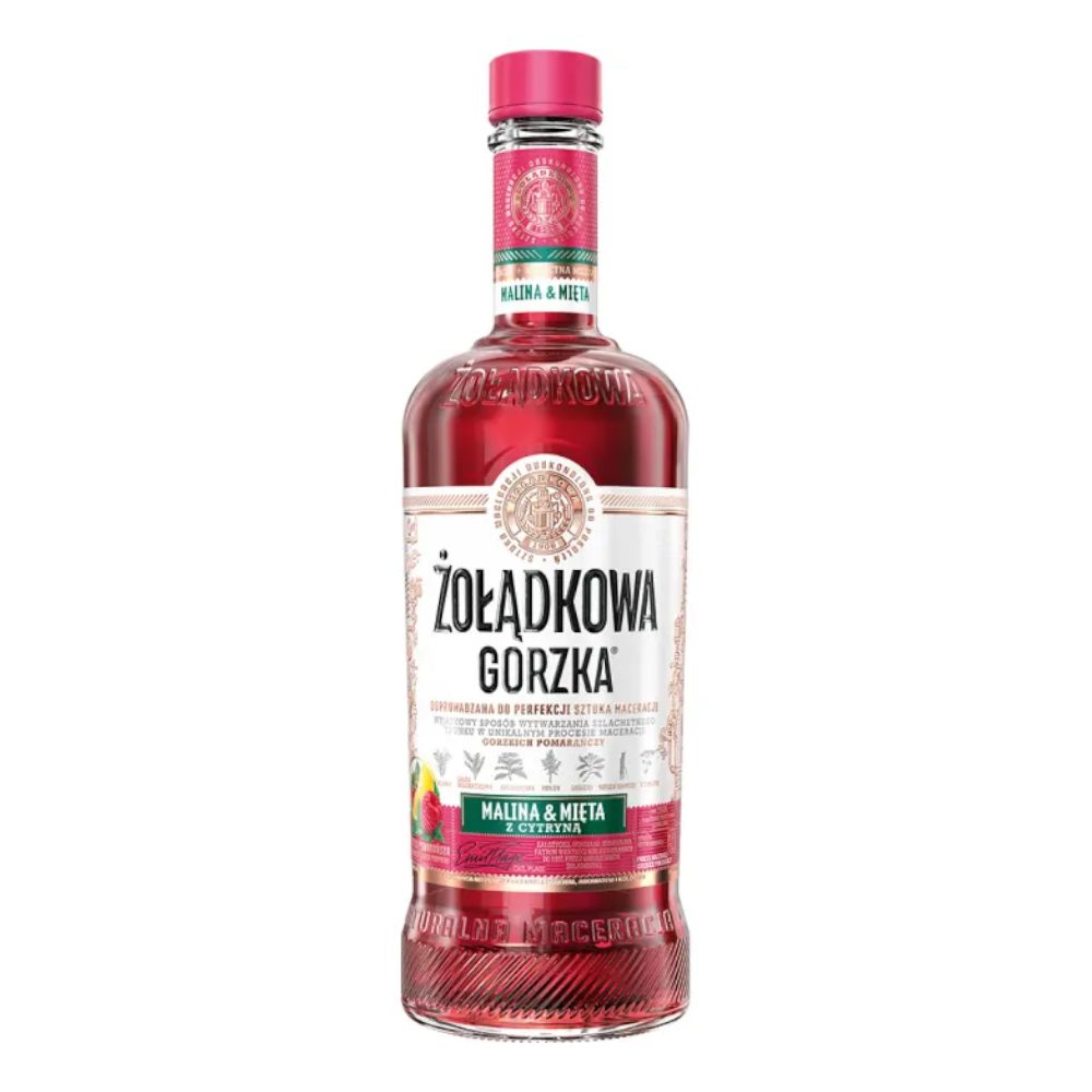 Żołądkowa Gorzka Malina Mięta Cytryna 28% 500 ml