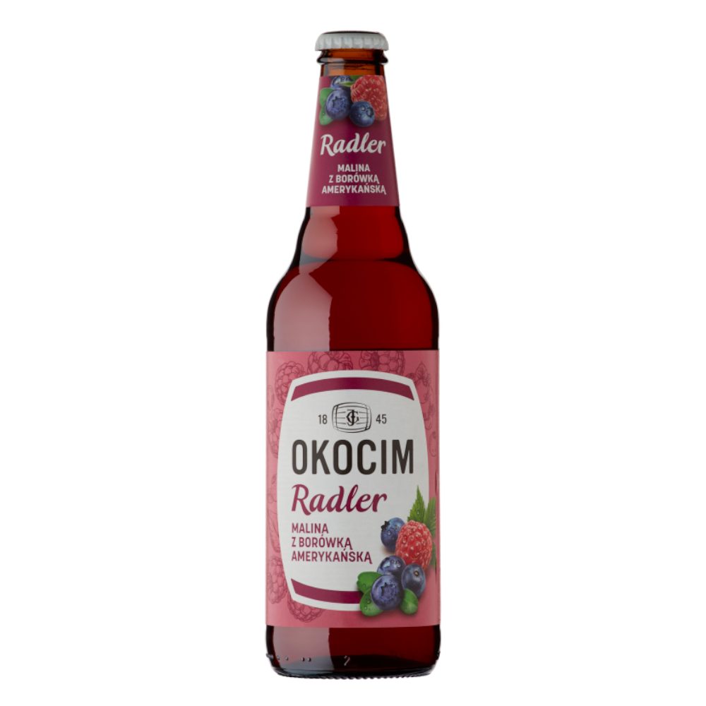 Piwo Okocim Radler Malina z Borówką 2% 500 ml