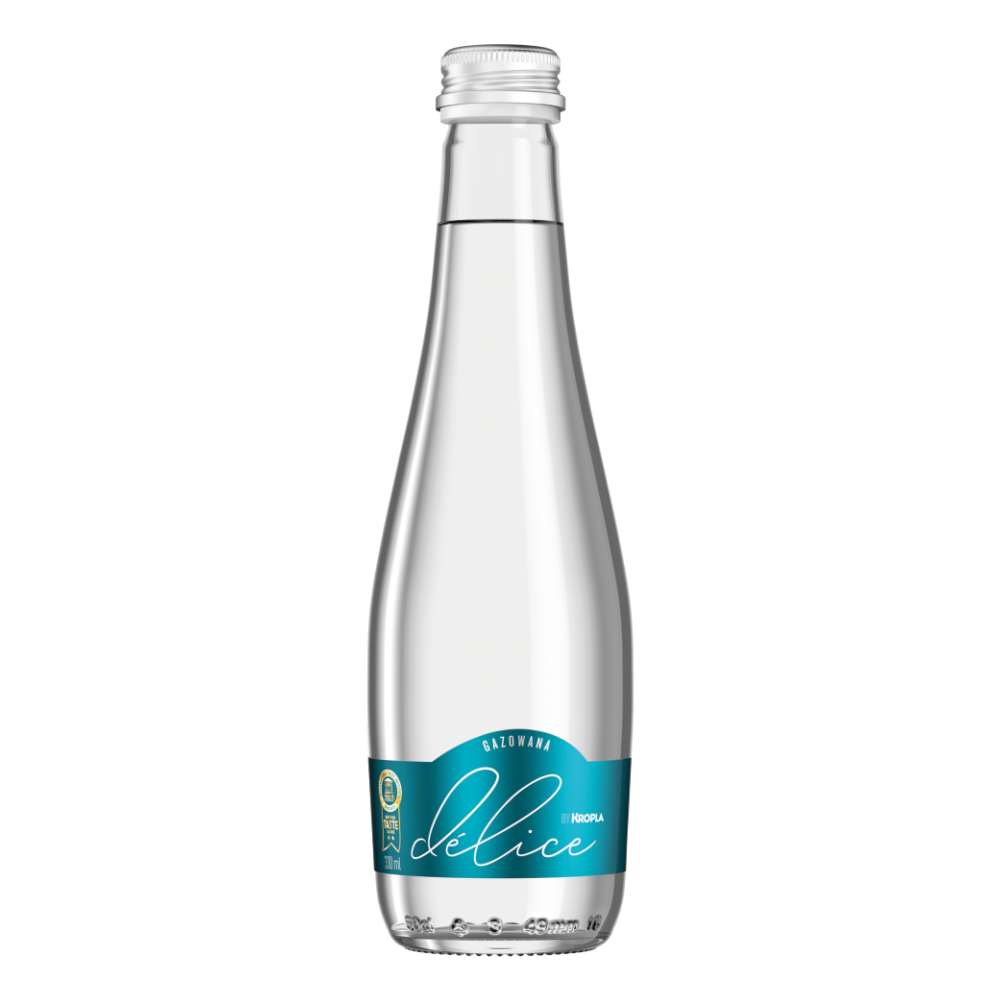 Woda Kropla Beskidu Delice gazowana 330 ml butelka szklana